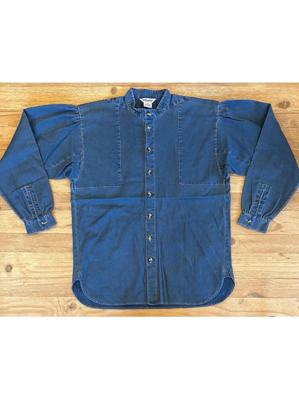Blue Cotton Shirt Colonial Pioneer Frontier Reenactment Williamsburg  Size M NEW